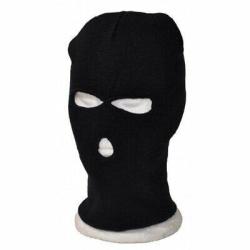 Cagoule 3 trous noire laine MFH