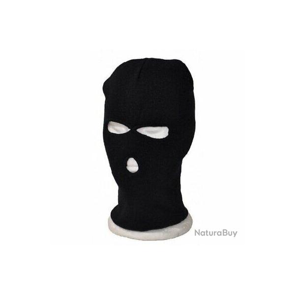 Cagoule 3 trous noire laine MFH