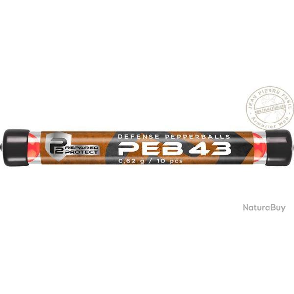 UMAREX T4E - Tube de 10 billes de dfense au poivre .43