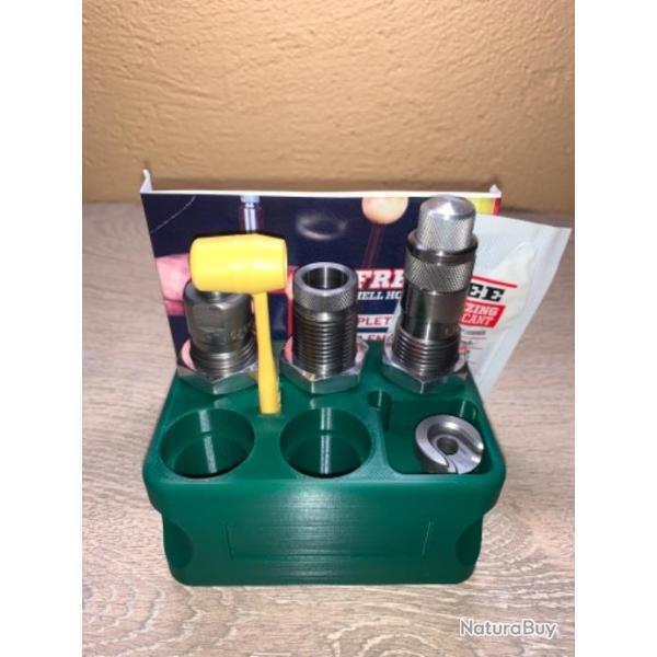 Support de rangement vert fonc� pour jeux d'outils de divers marques rcbs, lee, lyman, hornady etc..