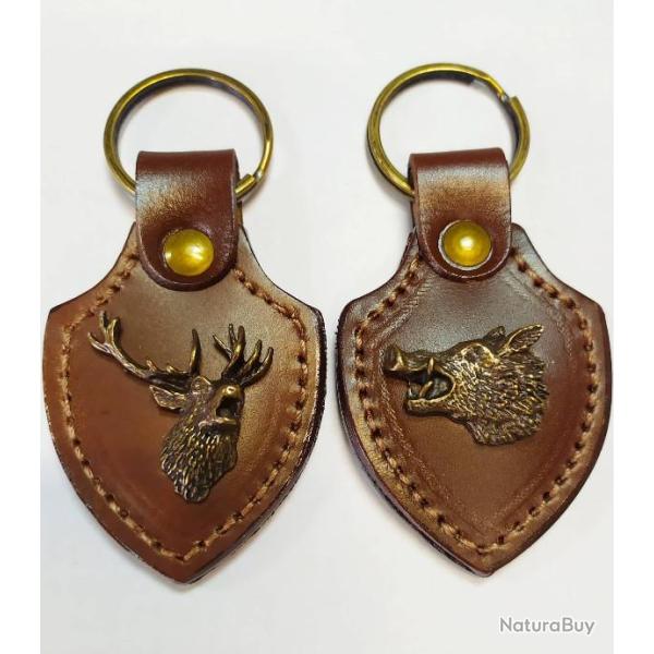 VALENTIN GANCH PAIRE DE PORTE-CL�S CERF, SANGLIER