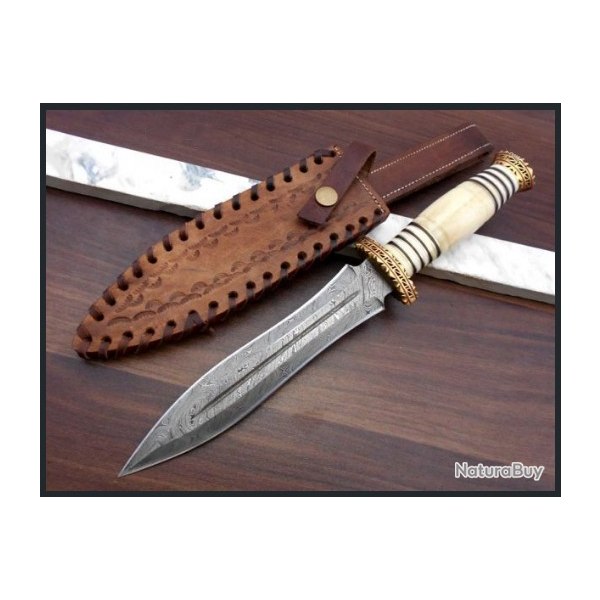 Lame damas - Couteau de collection Excalibur Royal Manche Os