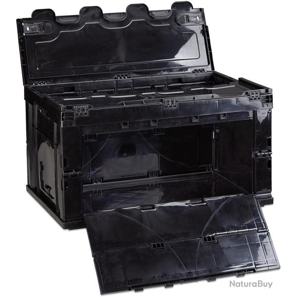 Bo�te de transport pliable couvercle 60 litres noir 13_0000497