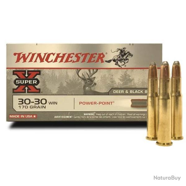 Munitions WINCHESTER calibre 30-30 Win Power Point 170gr - 11g x20