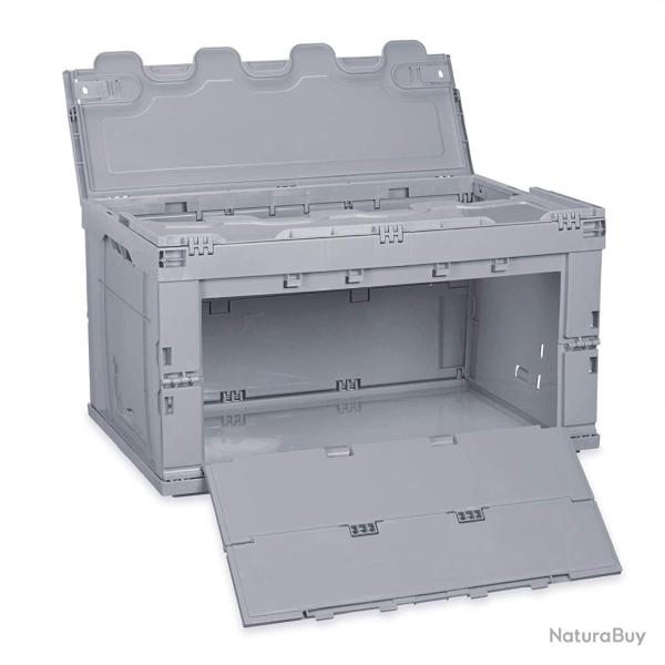 Bo�te de transport pliable couvercle 60 litres gris 13_0000497_2