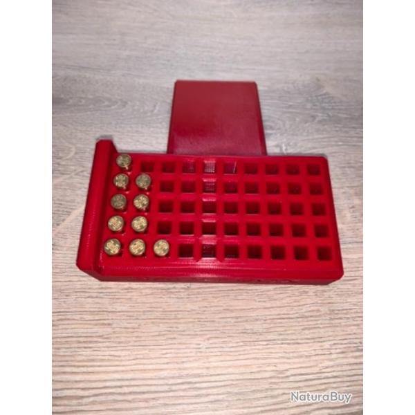 Boite rouge pour 50 munitions 22 Lr ( long rifle )