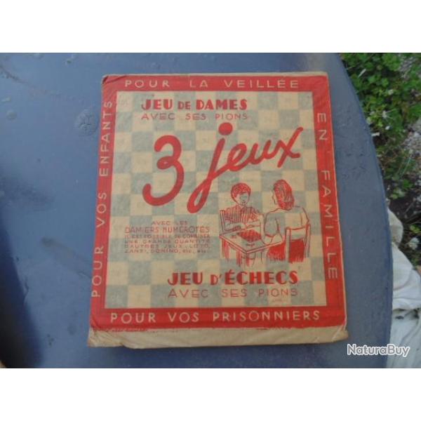 jeux de propagande de Vichy Etat Fran�ais pour les prisonnier , Mar�chal  P�tain,famille