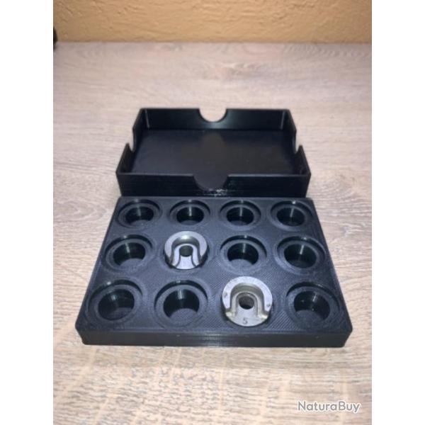 Boite de rangement noire pour shell holder ( lee, lyman, hornady, rcbs etc...)