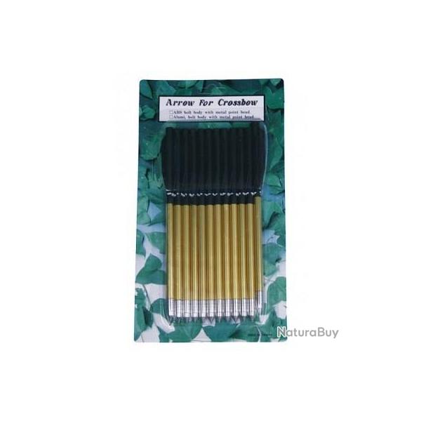 12 FL�CHES EN ALUMINIUM POUR ARBAL�TE