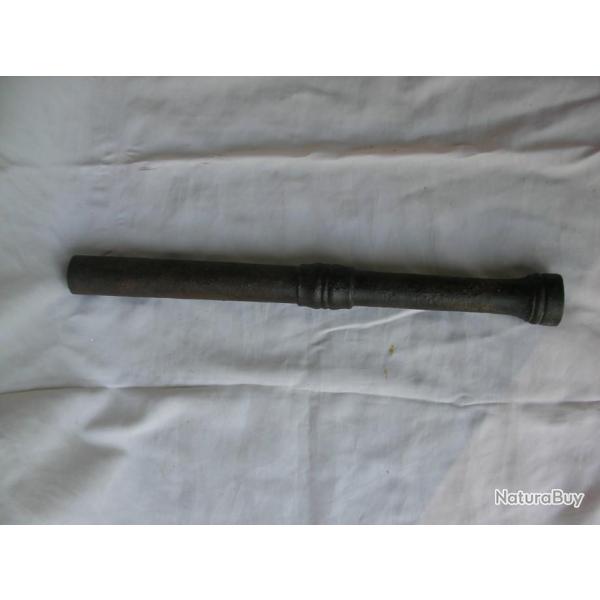 WW1 FRANCE TUBE PLEIN LOURD  RELIQUE ANCIENNE ZONE DE COMBAT WW1 47 CM