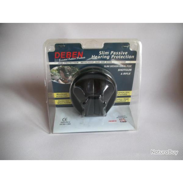 CASQUE ANTI BRUIT TRES PLAT DEBEN SLIM PASSSIVE HEARING PROTECTION