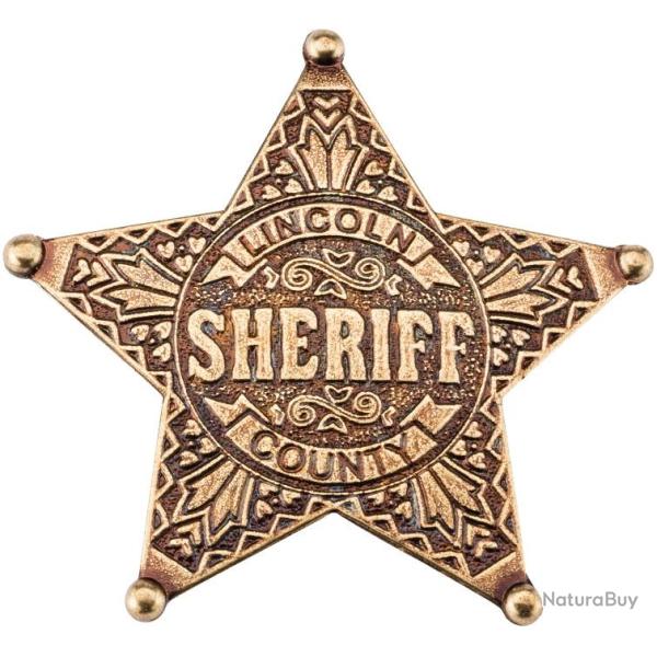 Etoile de sherif 5 branches en bronze