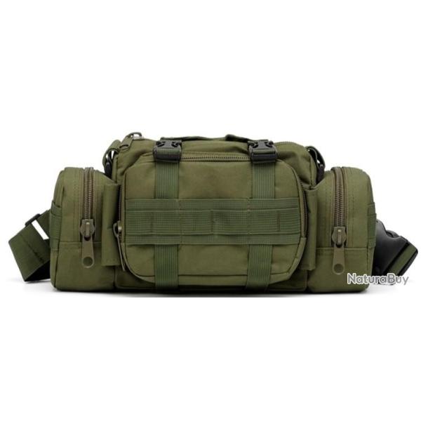 Sacoche Banane Polyvalente MOLLE - Coloris VERT KAKI ARMEE