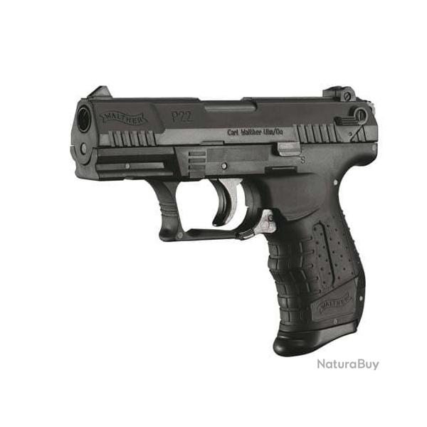R�PLIQUE PISTOLET WALTHER P22 NOIR RESSORT + 500 billes + 10 cibles