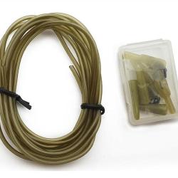 3 Safety Lead Clip/Rig On Tube Olive Green Dk Tackle