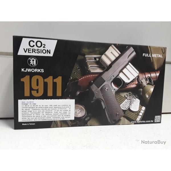 6320 AIRSOFT PISTOLET KJ WORKS  1911 CAL6MM  1,5JOULES NEUF