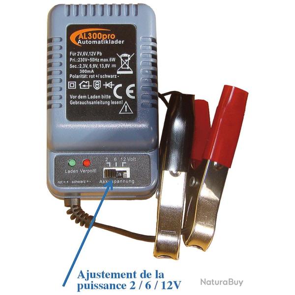 CHARGEUR BATTERIE 6V/12V (AGRAINOIR)