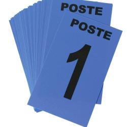 CARTE POSTE NUM&Eacute;ROT&Eacute;E ROUGE PLASTIQUE 6CM X 10CM PAQUET DE 24