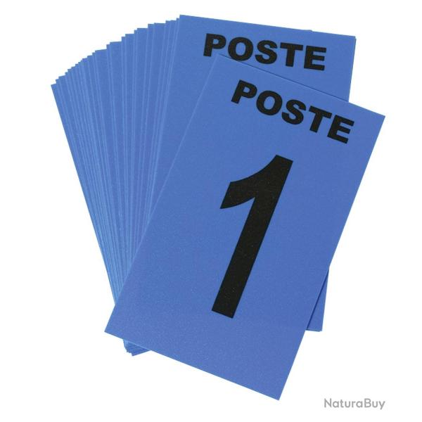 CARTE POSTE NUM�ROT�E ROUGE PLASTIQUE 6CM X 10CM PAQUET DE 24