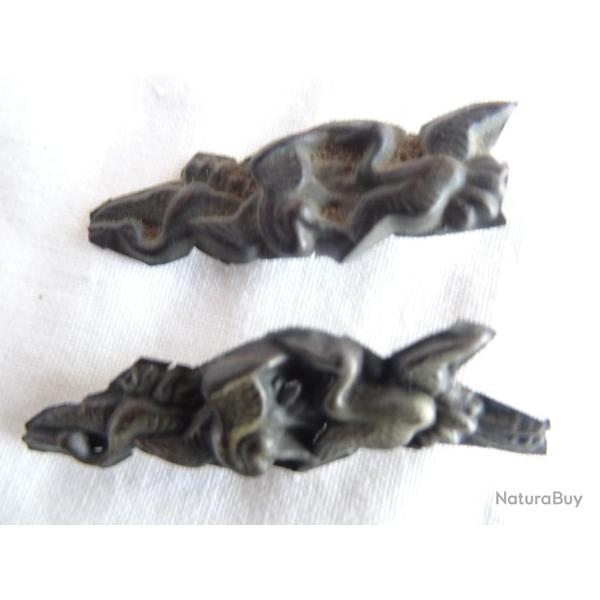 jm11) deux  menuki ,, pour sabre  japonais