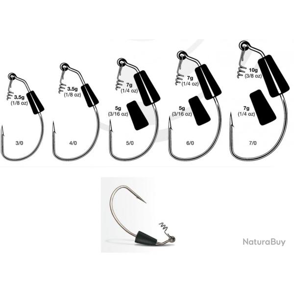 HAMECONS TEXAN HEAVY DUTY WEIGHT SWIMBAIT 7346WT Taille 5/0 5gr