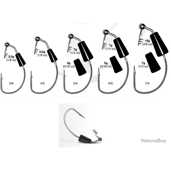 HAMECONS TEXAN HEAVY DUTY WEIGHT SWIMBAIT 7346WT Taille 6/0 5gr