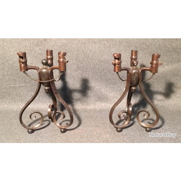 Paire de cand�labres XIX�me