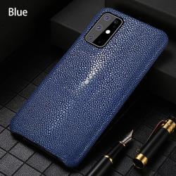 Coque Luxe Samsung Cuir Raie Stingray Galuchat-Bleu-Galaxy S21 Plus 20260729082510