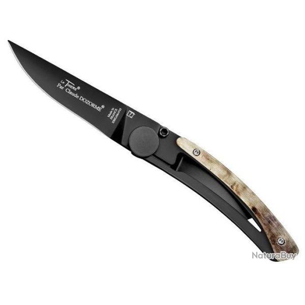 Couteau Noir Le Thiers Liner Lock corne de b�lier