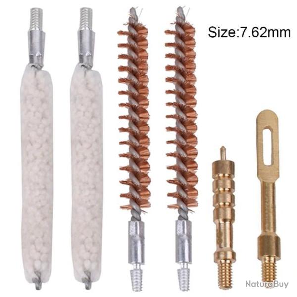Kit outil de nettoyage pour 7.62 Brosse laiton coton porte chiffon