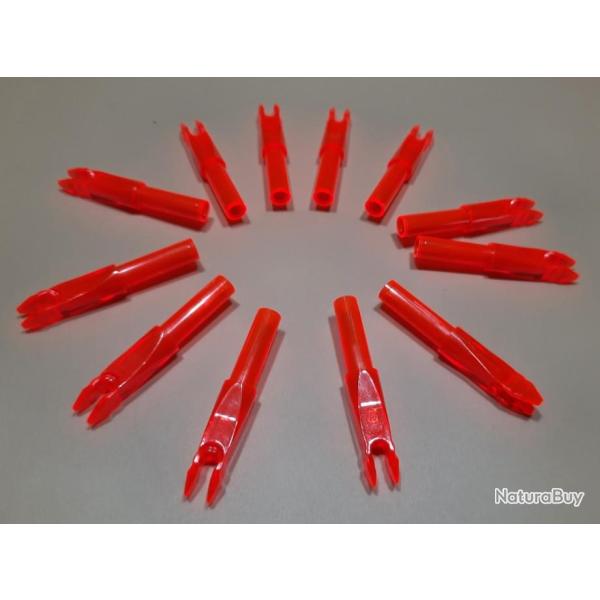 Lot de 12 Encoches Int�rieures Hunter X-Nock Beiter Fluo Rouge #10