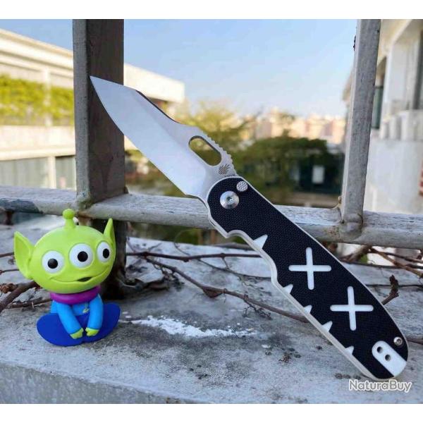 Couteau Kizer Cutlery Cormorant Button Lock Acier S35VN Manche G10 IKBS Clip KI4562