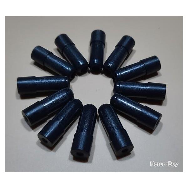 Lot de 12 Talons plats en plastique 2016 (500) Noir AAE pour Trait Arbal�te