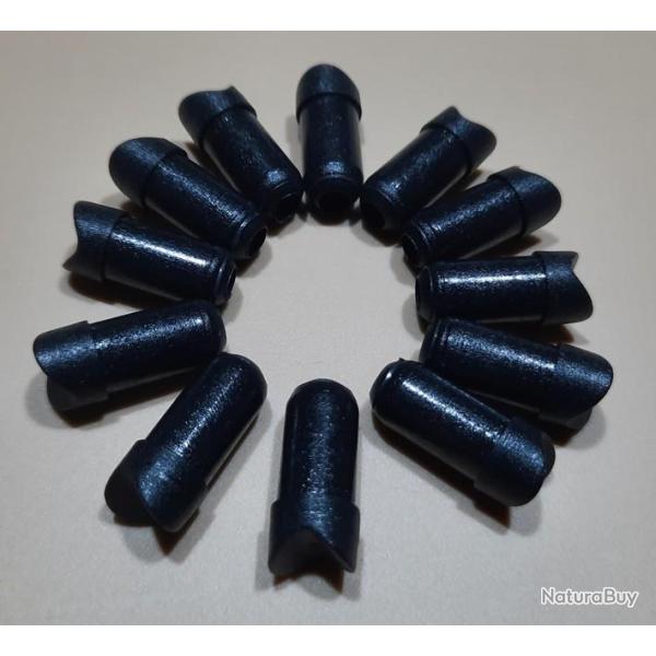 Lot de 12 Talons Type Moon en plastique 2117 (400) Noir AAE pour Trait Arbal�te