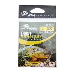 Nylon Truite Tapered leader Filfishing 2.75m 3