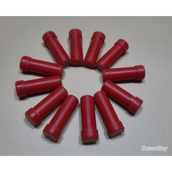 Lot de 12 Talons plastique Rouge 1516 pour Trait Arbalte