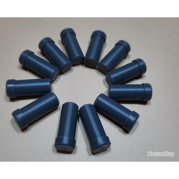 Lot de 12 Talons plastique Gris Fonc 1816 pour Trait Arbalte