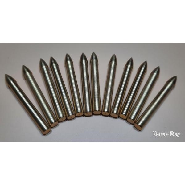 Lot de 12 Pointes Laiton 1614 10 grammes pour Trait Arbal�te