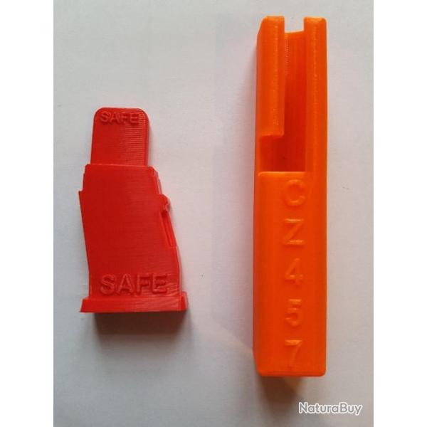 ETUI DE CULASSE orange + DRAPEAU DE TIR pour CZ 457