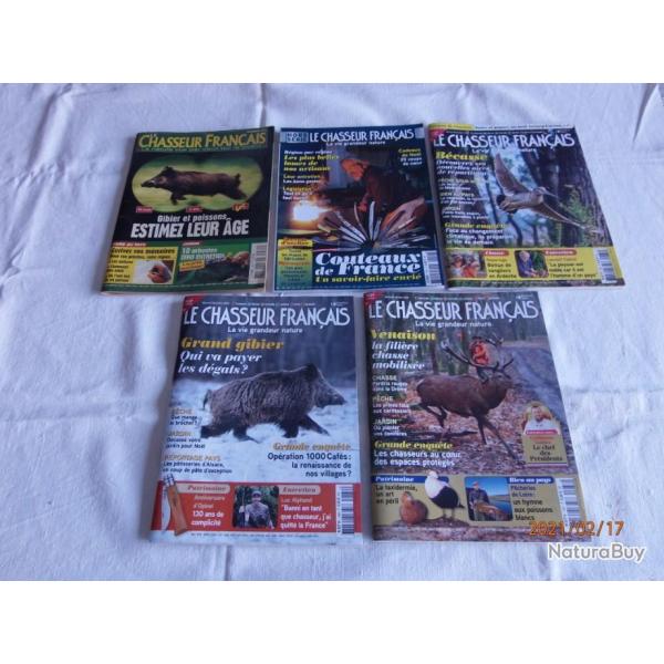 Lot de 5 chasseurs franais.