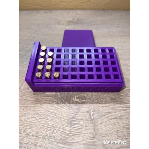 Boite violette pour 50 munitions 22 Lr ( long rifle )