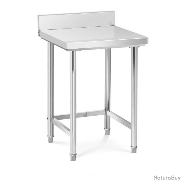 Table de travail cuisine professionnelle acier inox 64 x 64 cm avec dosseret capacit� de charge de