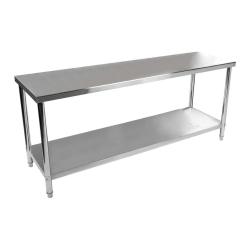 Table de travail cuisine professionnelle acier inoxydable 200 x 60 cm 14_0003689
