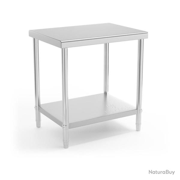 Table de travail cuisine professionnelle acier inox eninox 80 x 60 cm capacit de charge de 190 kg