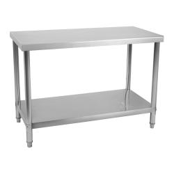 Table de travail cuisine professionnelle acier inox 120 x 60 cm capacit&eacute; de charge de 110 kg 14_000