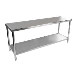 Table de travail cuisine professionnelle acier inoxydable 200 x 60 cm 14_0003644