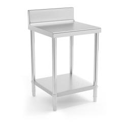 Table de travail cuisine professionnelle acier inox 60 x 60 cm avec rebord capacit&eacute; de charge de 15