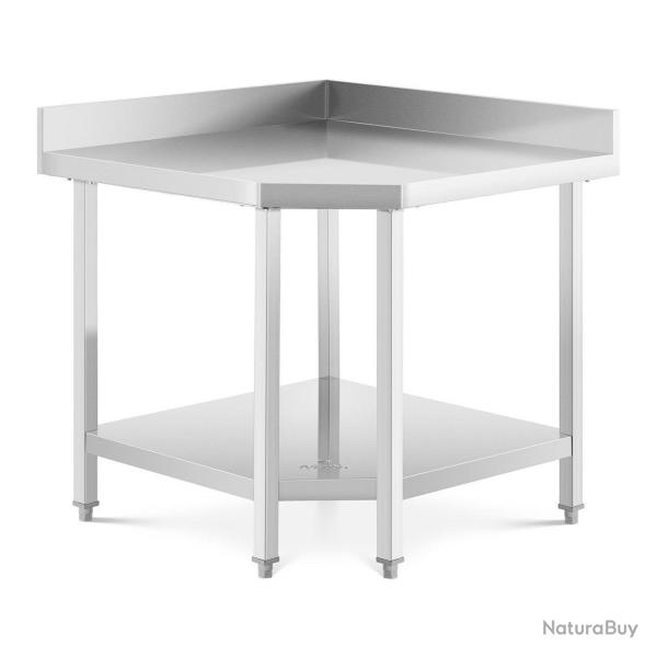 Table de travail cuisine professionnelle acier inox en angle inox 90 x 70 cm capacit� de 300 kg 14_