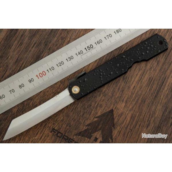 HIGO27 Couteau Higonokami Mizushibuki Splash Blue Paper Manche M�tal Gouttes d'Eau Made In Japan