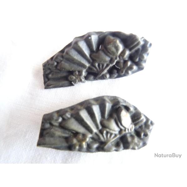 jm18) lot , paire de deux menuki ,, pour sabre  japonais